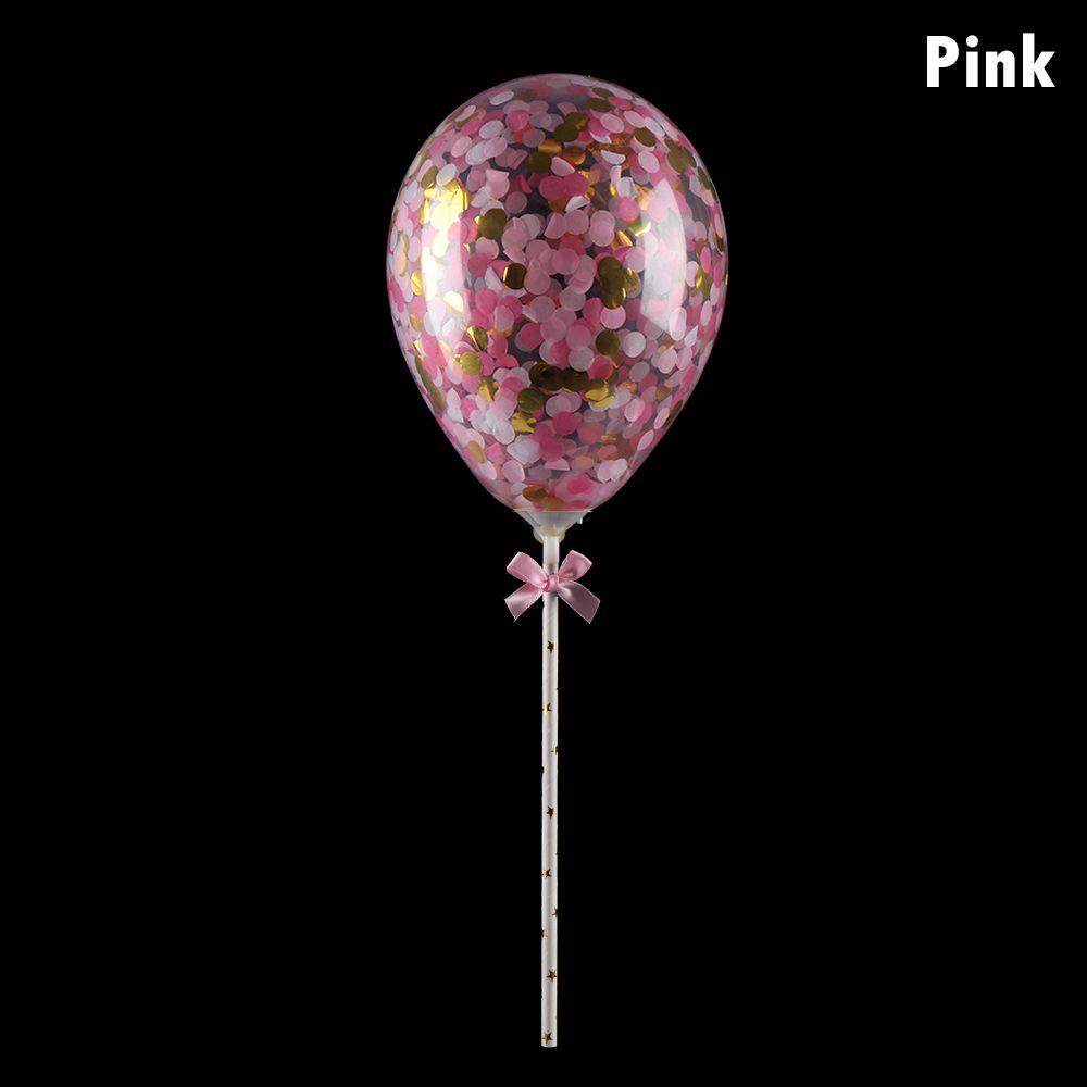 

Wedding Party Supplies Birthday Baby Shower Cake Topper Confetti Balloon Transparent Balloon Cake Decoration