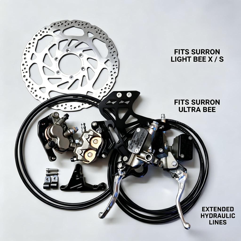 Complete Rear Brake Kit Fits for Talaria X3 MX3 MX4 Sur Ron Ultra Bee Light Bee X Off Road Bike Upgrade Accessories