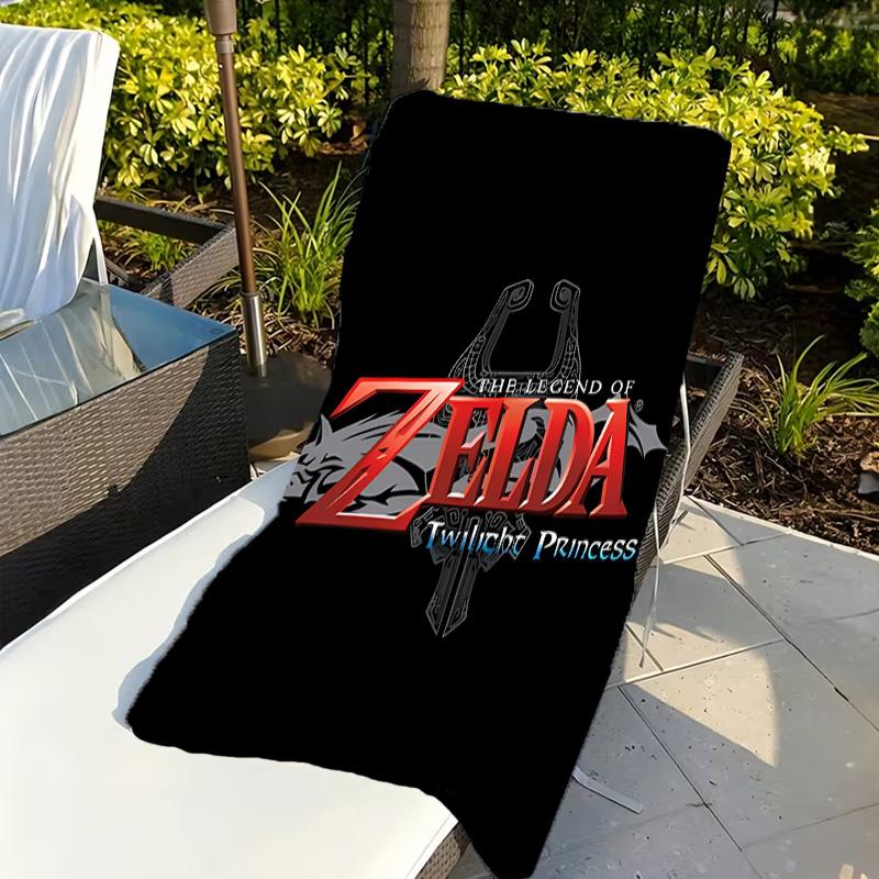 Beach Towel with Cartoon Z-Zeldas Pattern - soft,absorbent,machine washable Lightweight&Modern,swimming,Travel Essentials