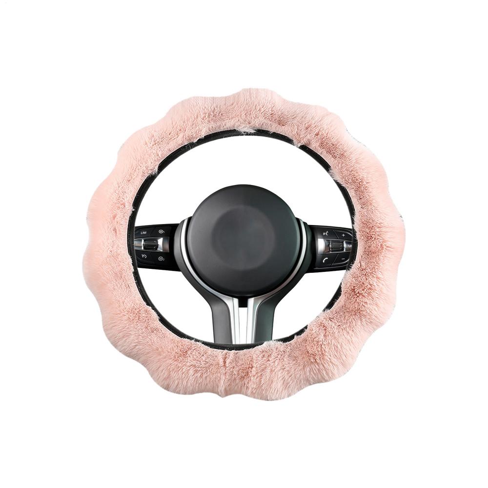 Plüsch Lenkradbezug Auto Innenraumzubehör Warmer Auto Lenkradbezug Für Fahrer Männer Frauen Limousinen LKWs SUVs Wohnmobile