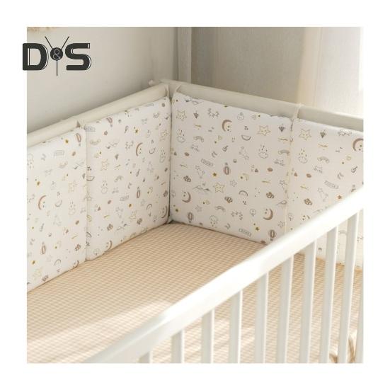 6-teilige Krippeneinlage zum Zahnen, 11,8 x 11,8 Zoll, Antikollisions-Babybett-Stoßstangenpolster, Krippenseitenschutz, Kinderbettschienenschutz