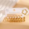 Korean Style Stainless Steel Cross-border Hoop & Stud Earring Set - Niche Elegant Titanium Steel Earrings for Commute.