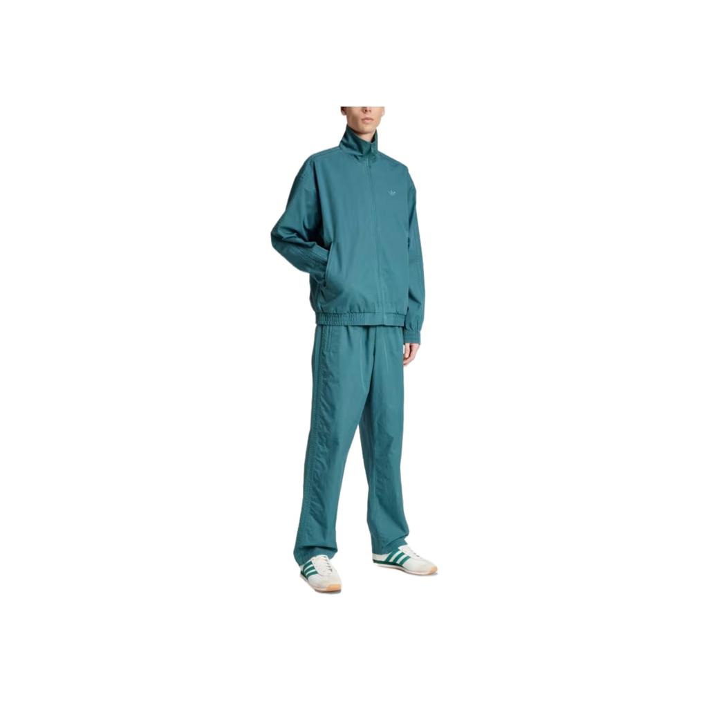 Adidas Originals Classic Fashion Simple Versatile Solid Color Jacket Men Jacket Tech-Green KC0684