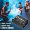 Professional Single Channel Passive DI Box Direct Injection Audio Box Balanced Unbalanced Signal Converter with XLR TRS Interface for Electric Guitar