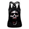 Halloween new, hot-selling skull print casual slim-fit sling vest
