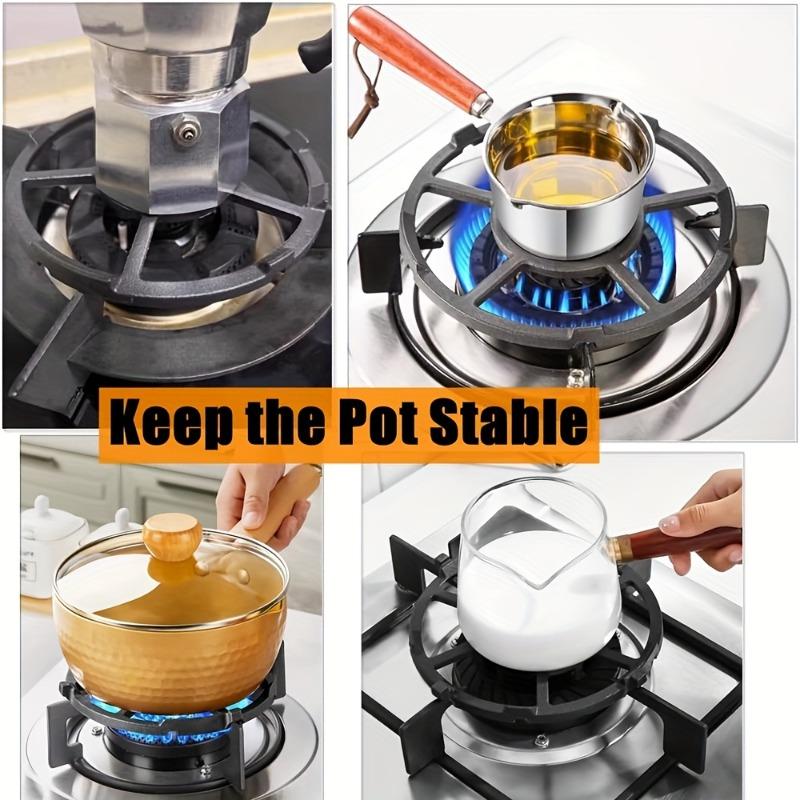 Gas Stove Rack Accessories Heavy Duty Carbon Steel Stove Stabilizer for Woks Pots Non-slip Universal Burner for Moka for Gas