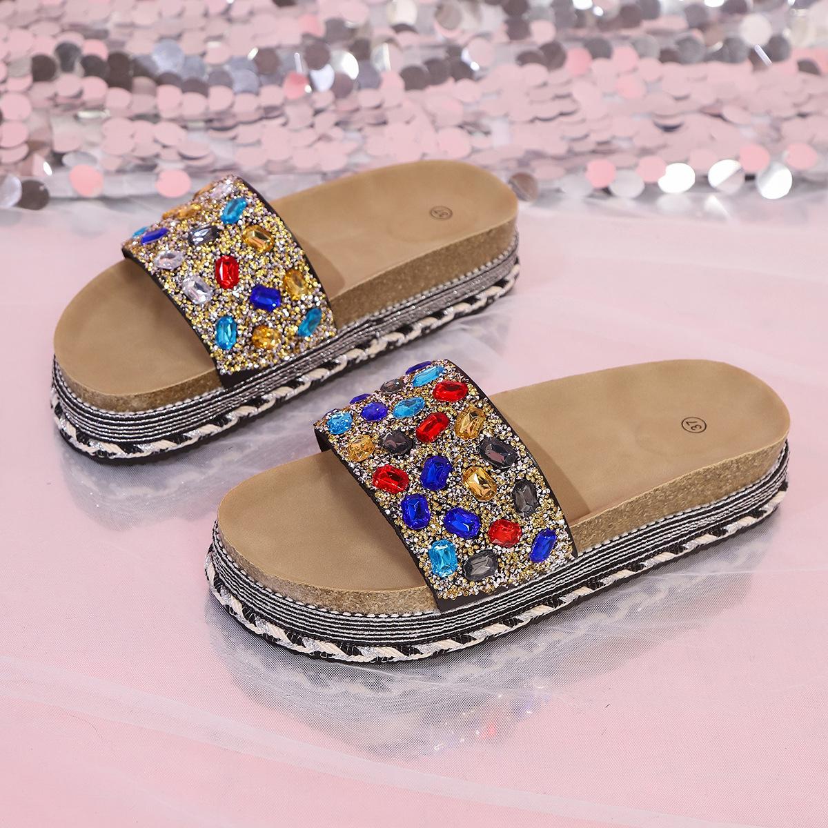 New Style Flip-flops for Women, Round-toe Shoes, Slippers 35 чёрный