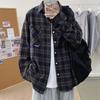 Men's Hong Kong Style Plaid Shirt Autumn Set - High-End Teen Cool & Handsome Outfit
