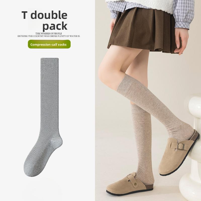 Leg Stockings - Fall/Winter Slimming Ankle Socks, Long Stockings for Women In Spring/autumn, Plain-colored, Sporty, Odor-resistant, Long Tube Socks