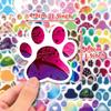 50 Fun Paw Prints Stickers Animal Dog Cat Paws Personality Fashion Animal Footprints Paw Prints Art Stickers
