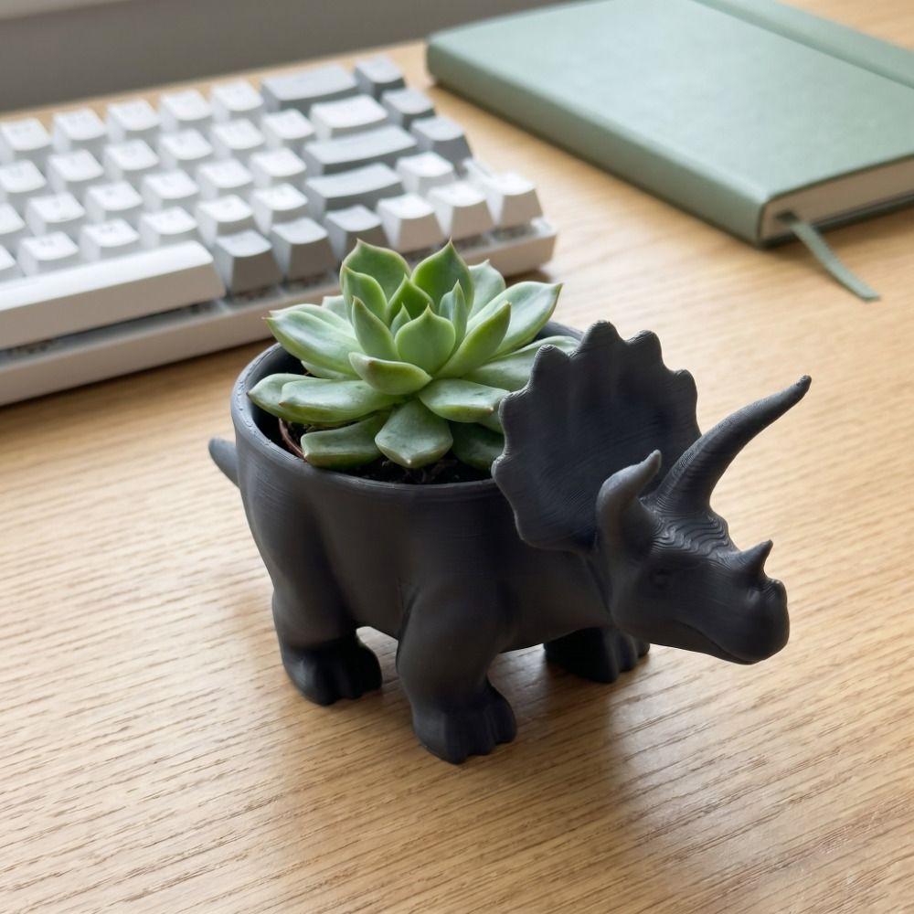 3D Printed Mini Flower Pot Desktop Decoration Small Storage Dinosaur Flowerpot Balcony