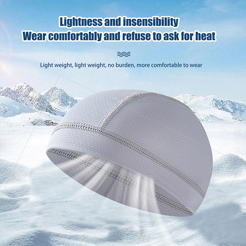 Unisex Cycling Cap Quick Dry Breathable Mesh Moisture Wicking Under Helmet Beanie Inner Lined Dome Summer Simple Sport Cap