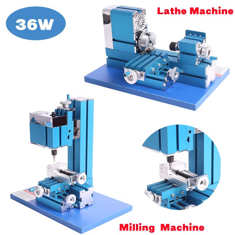 High-Performance Mini Metal Lathe, Soft Metalworking Diy Model Making, 36W
