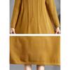 Knitted Dress for Women Autumn and Winter Long Loose Sweater Dress Half High Collar Jacquard