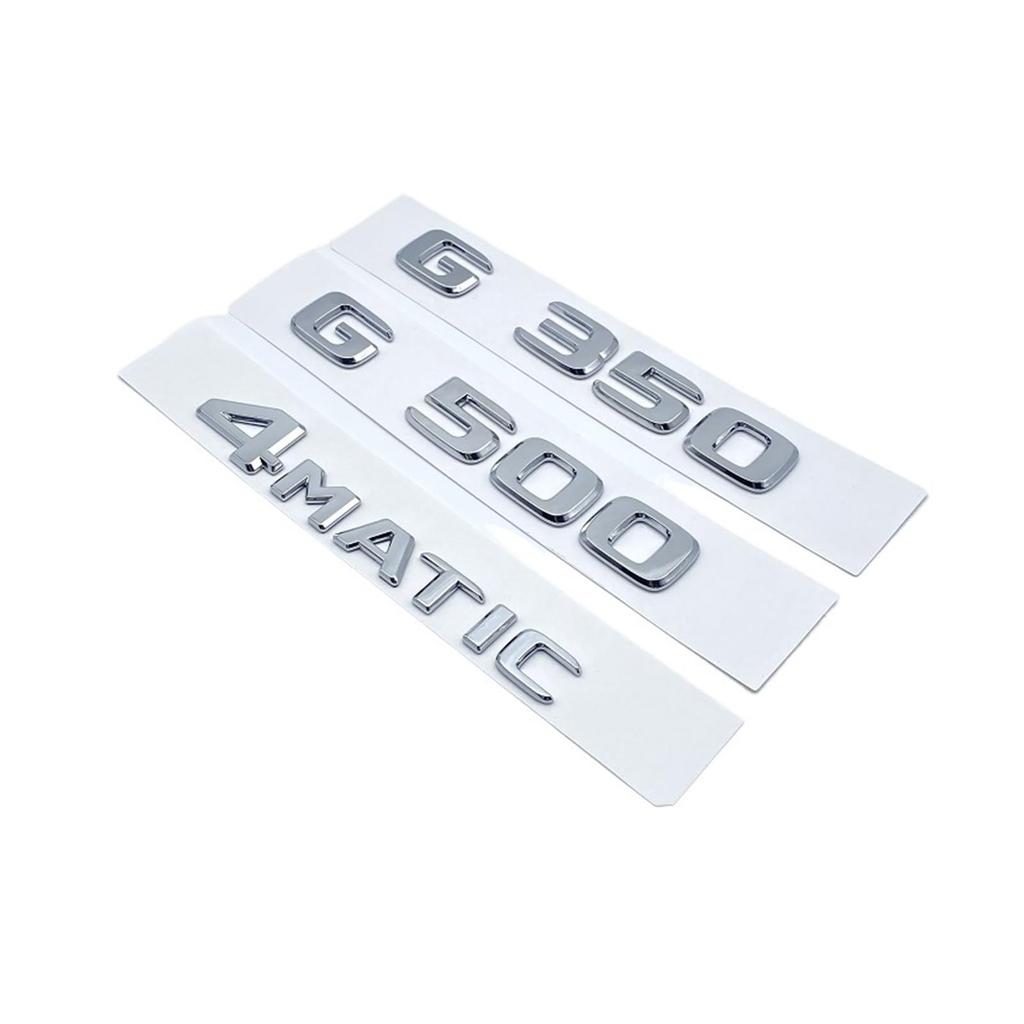 ALMVIS 3D Flat Font Letters G350 G500 G350d G55 V8 Fit For KOMPRESSOR Emblem