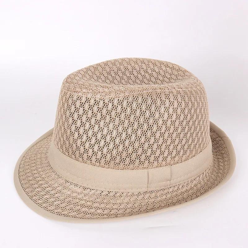 Men's & Women's Straw Breathable Jazz Hat Mesh Summer Sun Hat