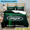3pcs Custom Name Jets Helmet Bedding Set Includes 1 Duvet Cover & 2 Pillowcases for All Seasons Dormitory Home Decor Christmas Gifts