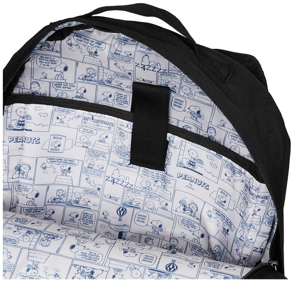 Sifre Suitcase YKK School PEANUTS Joe Cool One Size Backpack, Carry-On Compatible, Zipper, Bag, Snoopy, Women's, PN62. Walking,