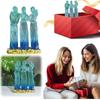 Sea Glass Style Resin Sisters Sculpture Resin Woman Decorative Sculptures for Christmas Graduation Home Decor