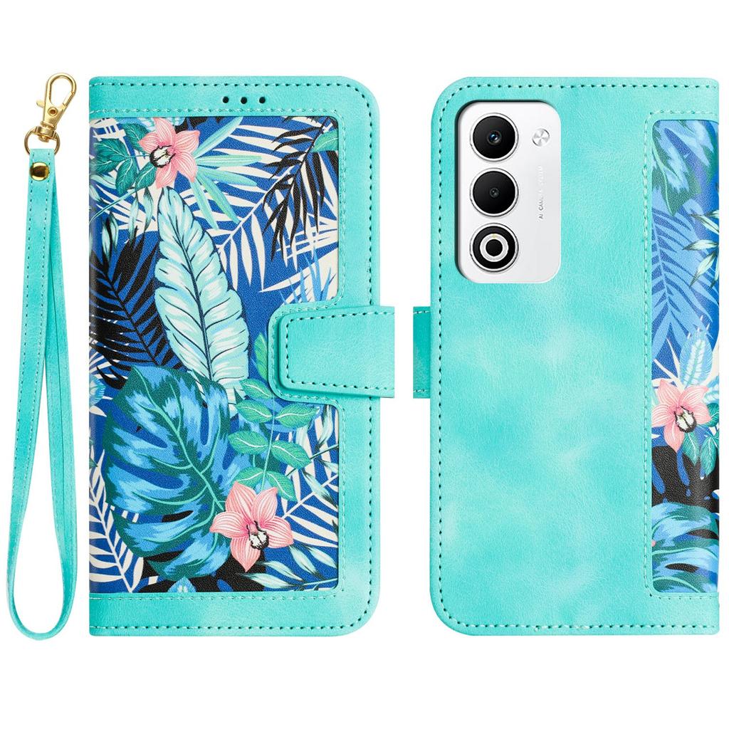 For Oppo A5 4G Case PU Leather Floral Phone Cover with Card Slots