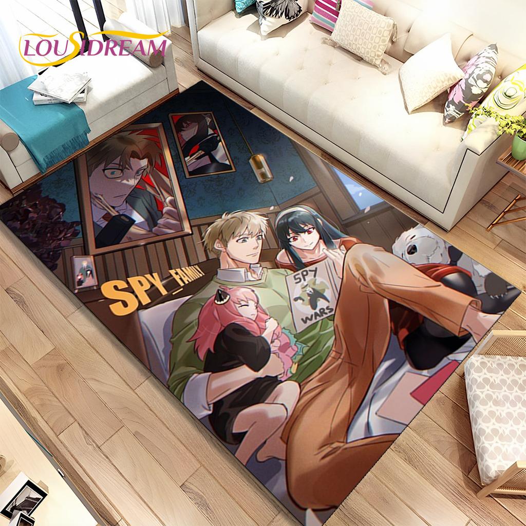 Japan Anime SPY×FAMILY Cartoon  Area Rug Large,Carpet Rug for Living Room Bedroom Sofa Doormat Decoration,kid Non-slip Floor Mat