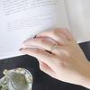 Buyee 925 Sterling Silver Sweet Ring Finger Cute Butterfly White Zircon Open Ring for Women Fashion Trend Fine Jewelry Circle