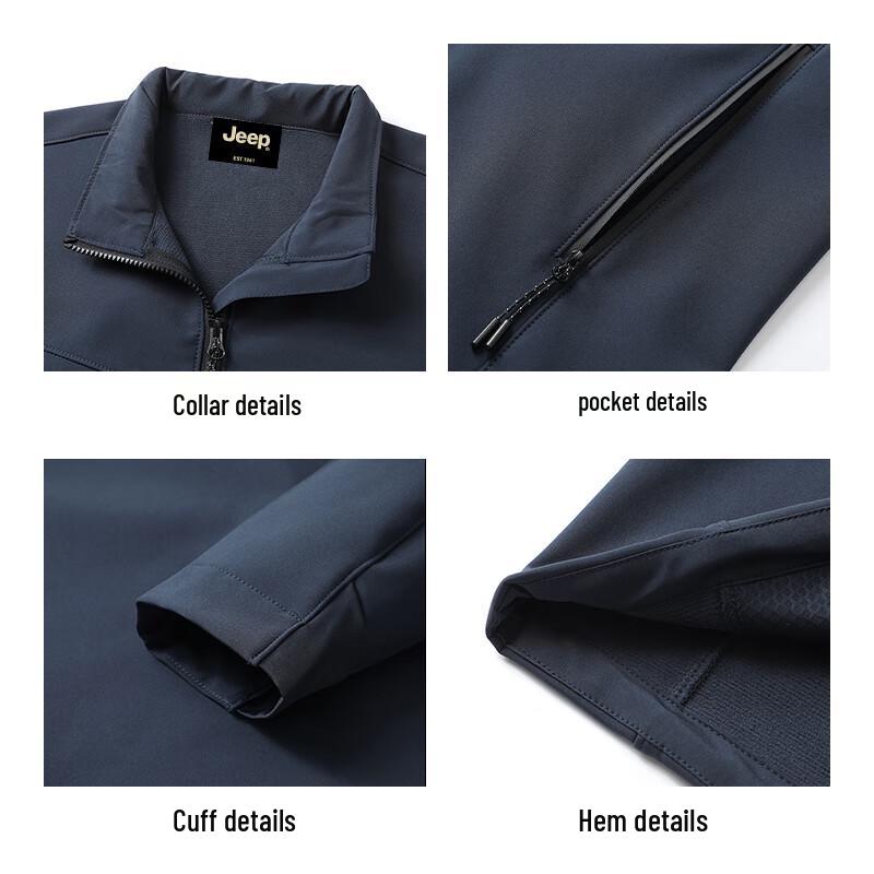 Jeep Men's Windproof Water-Repellent Soft Shell Jacket