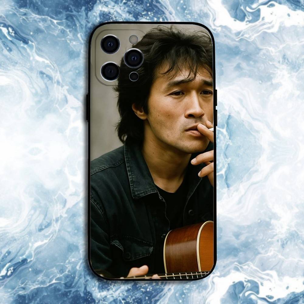 Viktor Tsoi Sänger Handyhülle Für iPhone17,16,15,14,13,12,11 Plus,Pro Max, Weiche Silikon Schwarze Hülle