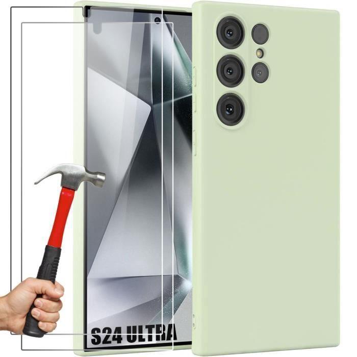 Coque - Housse - pour Samsung Galaxy S24 Ultra - Antidérapante - Résistance aux chocs - Fine - avec 2 Verres Trempés