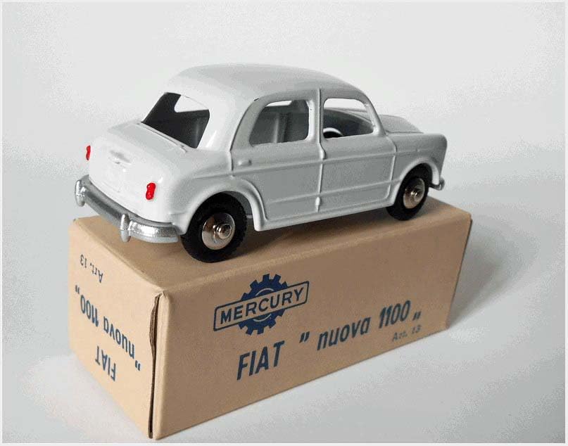 Mercury 1/48 Fiat Nuova 1100 1955 White FIAT NUOVA 1100 Hachette MERCURY Reissue Die-Cast Model