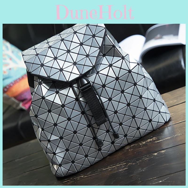Premium Quality Geometric Lattice Sequins Backpack Large Fashionable Schoolbag