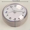 -resistant Wall Clock with Strong Suction Cup, Compact And Silent PP PVC for Interior
