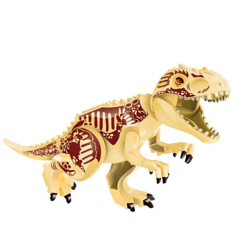 Neue Plastik-Dinosaurier-Bausteine Mehrfarbig Vormontiert Prähistorische Szene Volle Größe Dino Welt Frühes Lernen