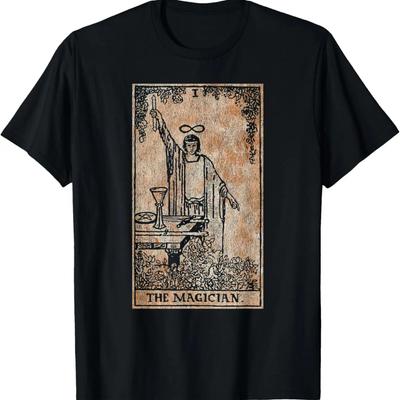 The Magician Vintage Tarot Card, Magic, Occult, Supernatural T-Shirt