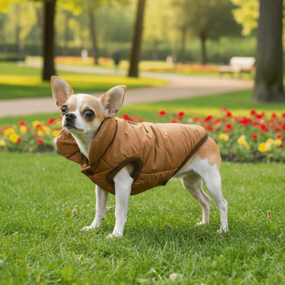 Durable Waterproof Winter Dog Coat Warm Fleece Dog Vest with D Shape Ring Thickened Dog Cotton Jacket Chihuahua