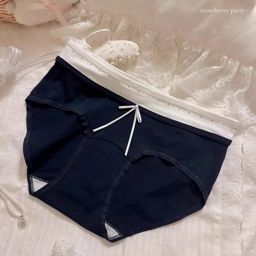10A Antibacterial Cotton Mid-Waist Hip-Wrap Paneled Panties