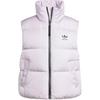 Logo Print Stand Collar Zipper Loose Vest Women Vest Purple IW8366