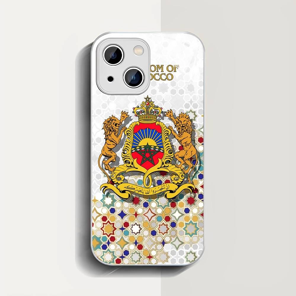 

Morocco Map Flag Tempered Glass For Iphone 14 13 12 11 Pro Mini XS MAX 14Plus X XS XR Cover iphone 14