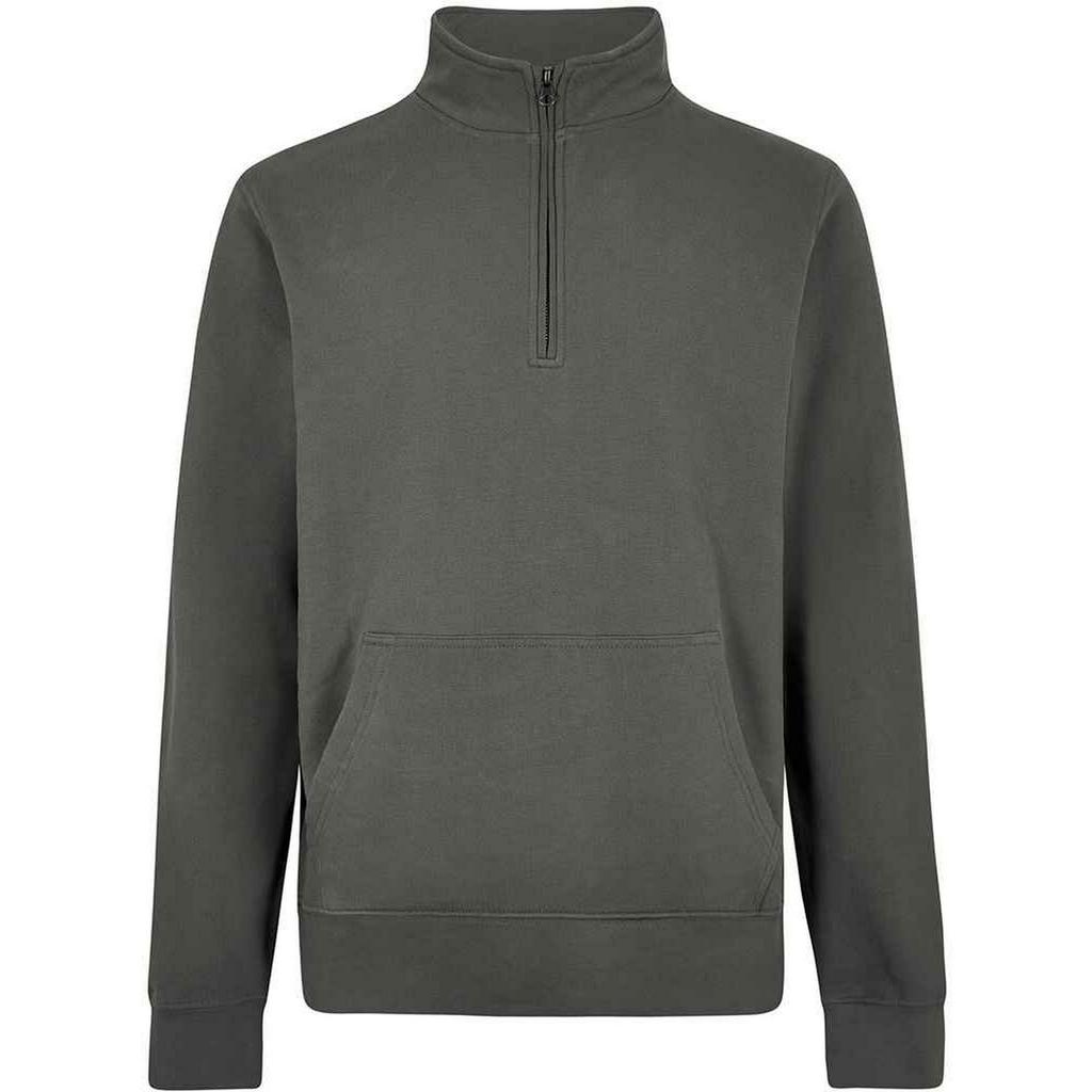 Kustom Kit Mens Pique Quarter Zip Relaxed Fit Sweatshirt