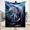 Gothic Style Blanket Soft & Cozy Suitable for Seaside Bed Chair All-Season Use Warmthful Decor Perfect Gift for Relatives and Friends