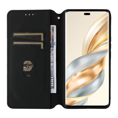 Etui portfelowe dla Honor X9c 5G/Magic7 Lite 5G/X60 Pro 5G Skórzane etui na telefon z wytłoczonym rombem