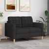 VidaXL 2-Seater Sofa Black 120 Cm Fabric, Sofa, Upholstered Sofa, Living Room Seating, Loveseat, Living Room Sofa, Sofa At 359087