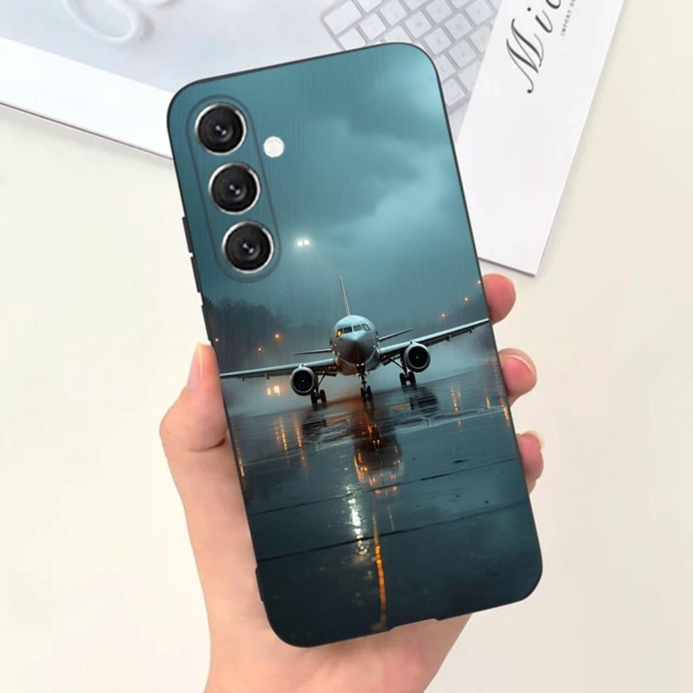Flugzeug Flugzeug Handyhülle Handyhülle Für Samsung S25,S24,S21,S22,S23,S30,Ultra,S20,Plus,Fe,Lite,Note,10,9,5G Schwarze Hülle