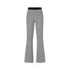 MO&Co. Women's Black & White Checkered High-Waist Bootcut Pants