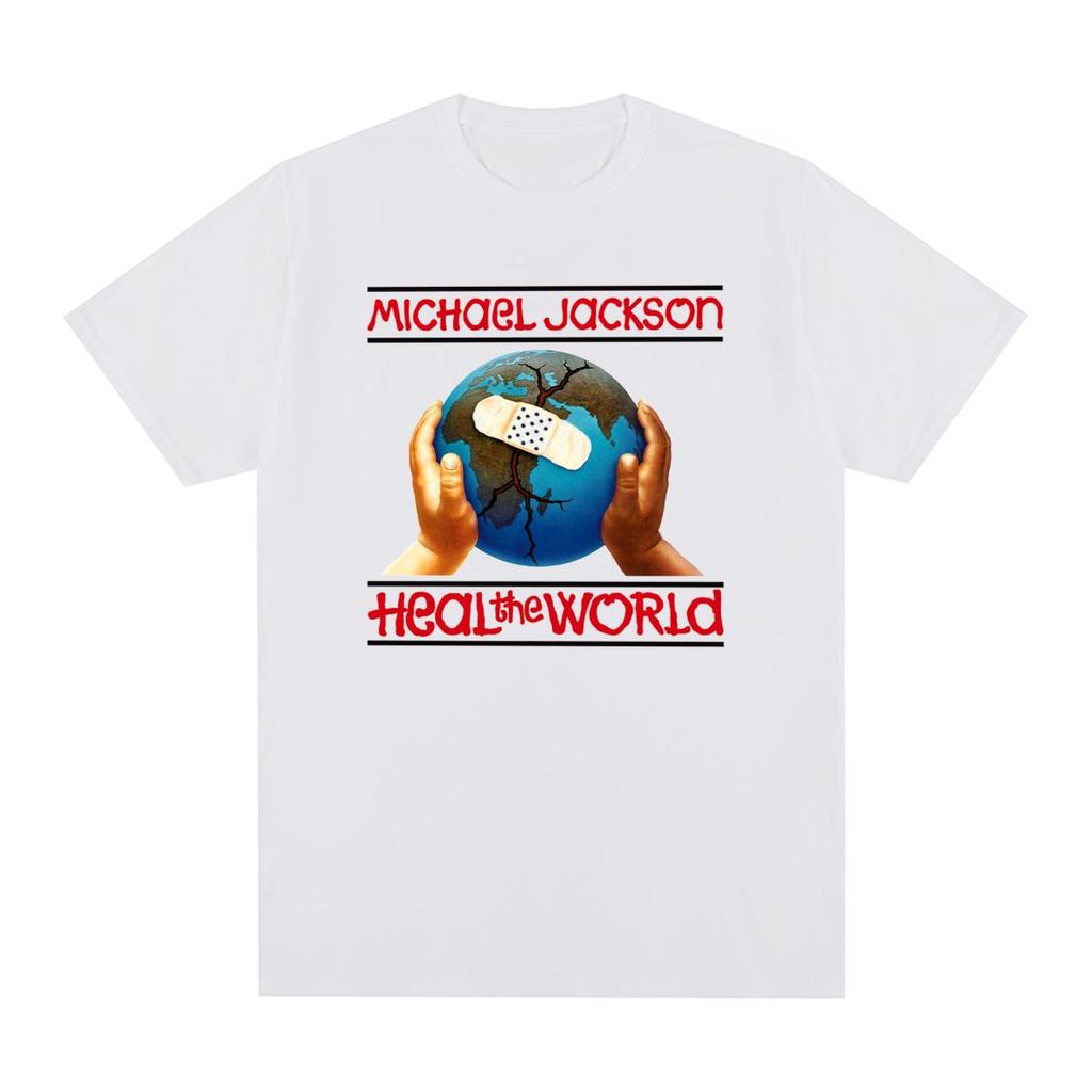 Michael Jackson Heal The World 1997 World Tour Maglietta Vintage Cotone Uomo T-shirt Nuova Maglietta Top Donna