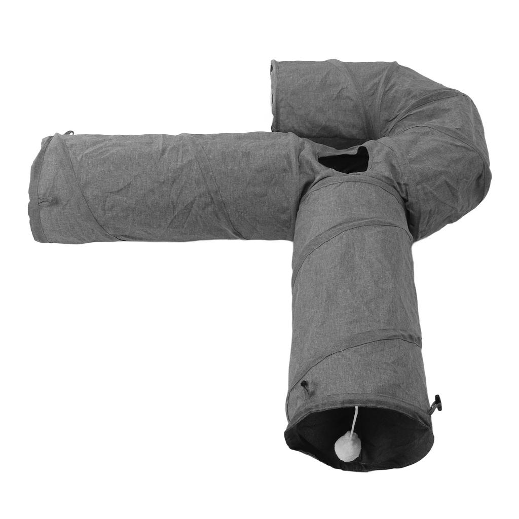 3 Way Cat Tunnel Safe Durable Tear Resistant Collapsible Kitten Tunnel Tube for Daily Exercise