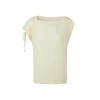 MONPLISSE [Women'S] String Sleeveless Jacquard Pleated Blouse (Ivory)