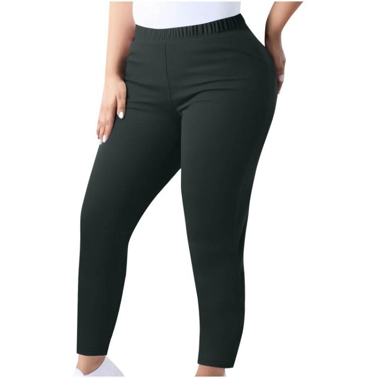 Plus Size High Waisted Leggings for Women Elastic Waist Slimming Long Pants