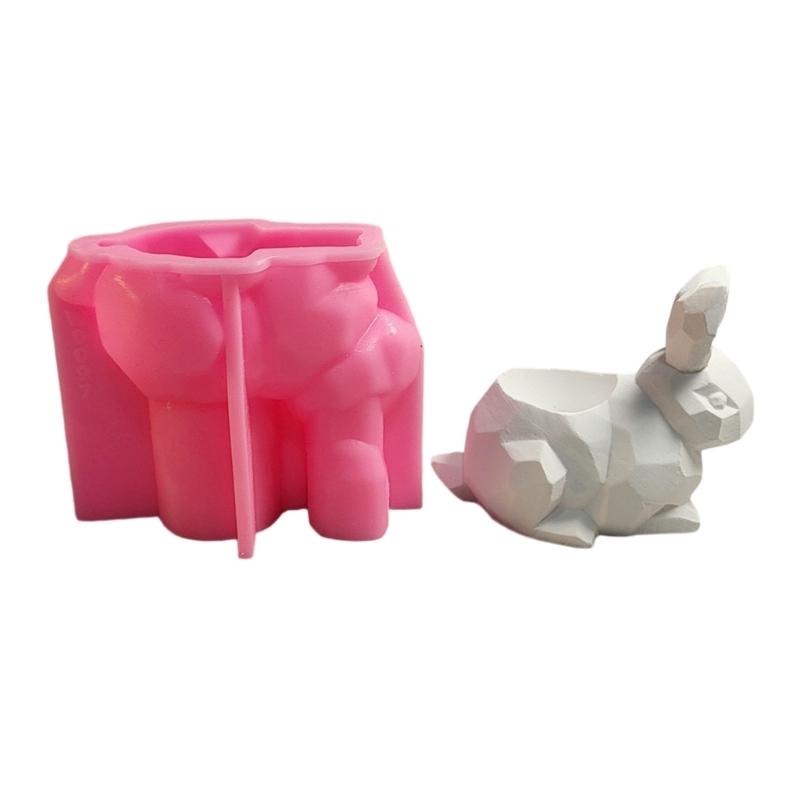 Flexible Sturdy Silicone Mould Fashion Accessory for Making Unique Rabbit Shaped Candle and Home Decorations 1