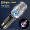 Powerful Automatic Male Masturbator Cup Vagina Masturbation 5 Rotating 10 Vibrator Penis Blowjob Pussy Stimulator Adult Sex Toys Men Penis Exerciser